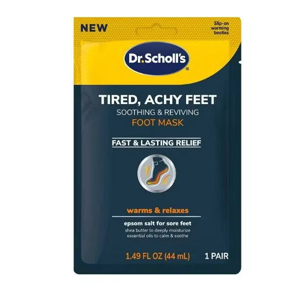 ☘️ Dr. Scholl's® Tired, Achy Feet Soothing & Reviving Foot Mask  / Dry, Cracked Skin Ultra-Hydrating Foot Mask