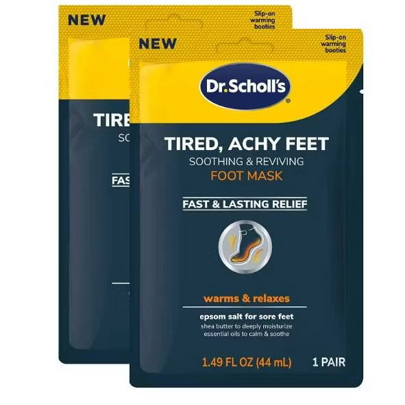 ☘️ Dr. Scholl's® Tired, Achy Feet Soothing & Reviving Foot Mask  / Dry, Cracked Skin Ultra-Hydrating Foot Mask