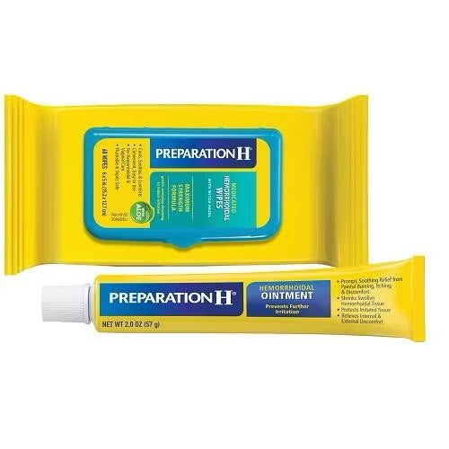 ☘️60 Wipes Preparation H Medicated Wipes, hemorrhoids wipes -Doctor Recommended Brand-THE WHITE HOUSE FIRST CHOICE!