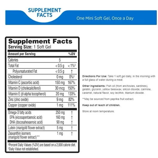 ☘️150 Soft Gels Exp 12/2025 Ocuvite Adult 50+ with Vit D /  120 Tablets Ocuvite with Lutein | Direct Imported From U.S.A