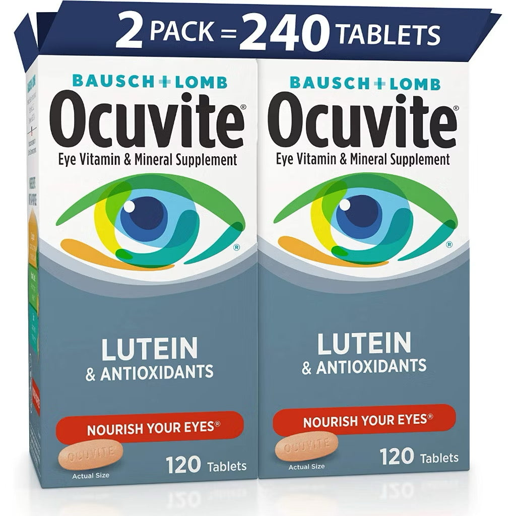 ☘️150 Soft Gels Exp 12/2025 Ocuvite Adult 50+ with Vit D /  120 Tablets Ocuvite with Lutein | Direct Imported From U.S.A