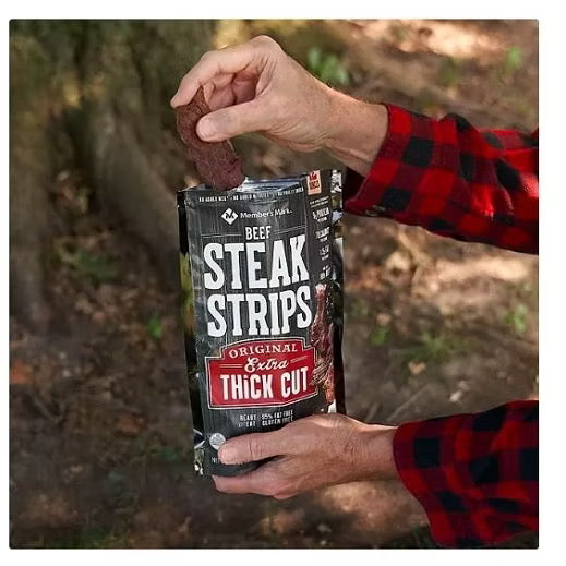 ☘️12oz (340g) Best B4 02/2026 Member's Mark Beef Steak Strips Beef Jerky --Direct Import From U.S.A