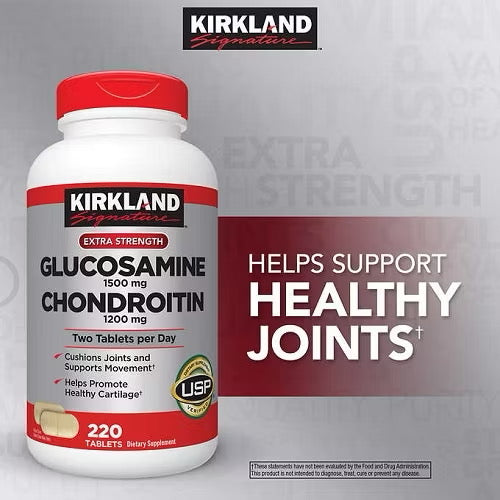 ☘️375 Kirkland Signature Tablets Glucosamine with MSM or 280 Tablets Kirkland Signature Glucosamine & Chondroitin