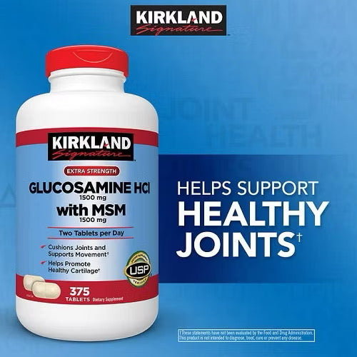 ☘️375 Kirkland Signature Tablets Glucosamine with MSM or 280 Tablets Kirkland Signature Glucosamine & Chondroitin