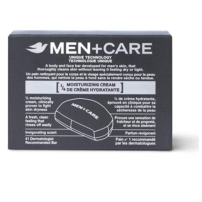 ☘️3.75oz (106g) Dove Men + Care 3 in 1 Bar Cleanser for Body, Face, and Shaving Extra Fresh Body and Facial Cleanser