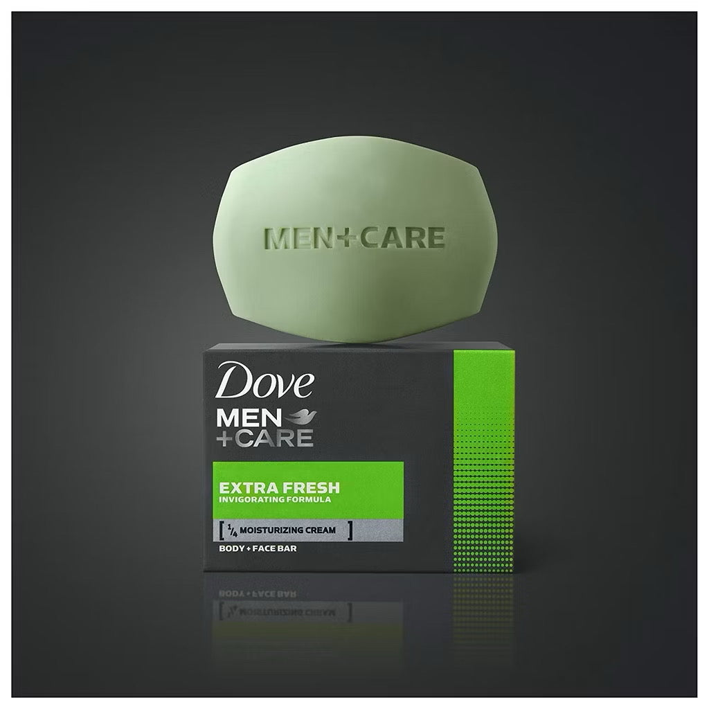 ☘️3.75oz (106g) Dove Men + Care 3 in 1 Bar Cleanser for Body, Face, and Shaving Extra Fresh Body and Facial Cleanser