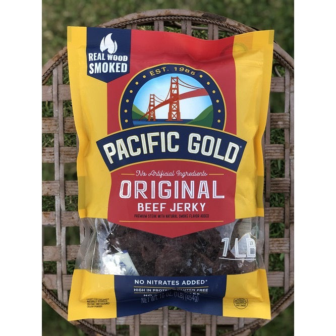 ☘️16oz (454g) Best B4 12/2025 Pacific Gold Original Beef Jerky - Made with pride in the USA