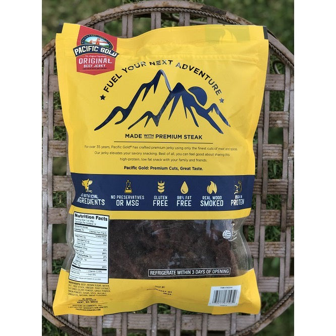 ☘️16oz (454g) Best B4 12/2025 Pacific Gold Original Beef Jerky - Made with pride in the USA