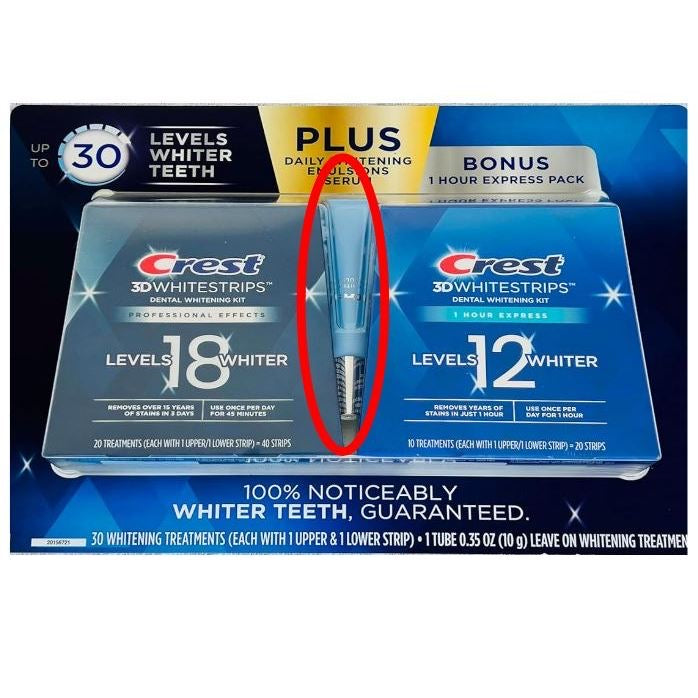 ☘️ 0.35oz (10g) Crest Whitening Emulsions with Built-in Applicator, on the Go Leave-on Teeth Whitening Gel Pen NO BOX