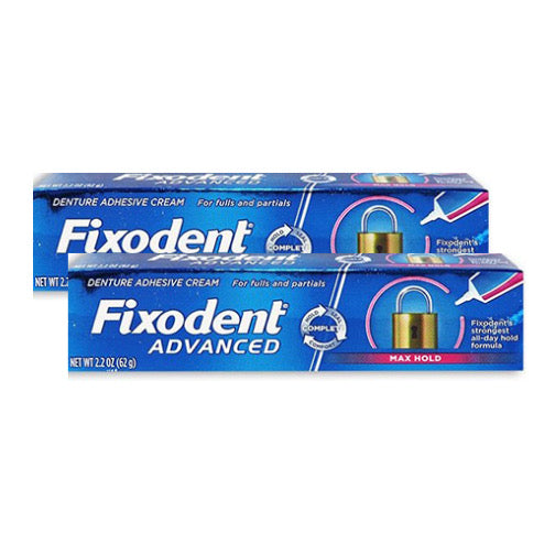 ☘️2.2oz (62g) per tube Fixodent Advanced MAX HOLD Denture Adhesive