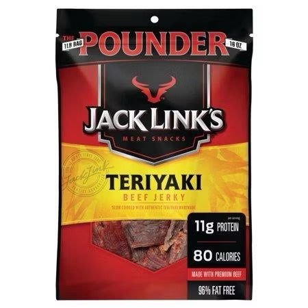 ☘️16oz (454g) Best B4 03/2026 Jack Link’s Beef Jerky Pounder Size, Teriyaki