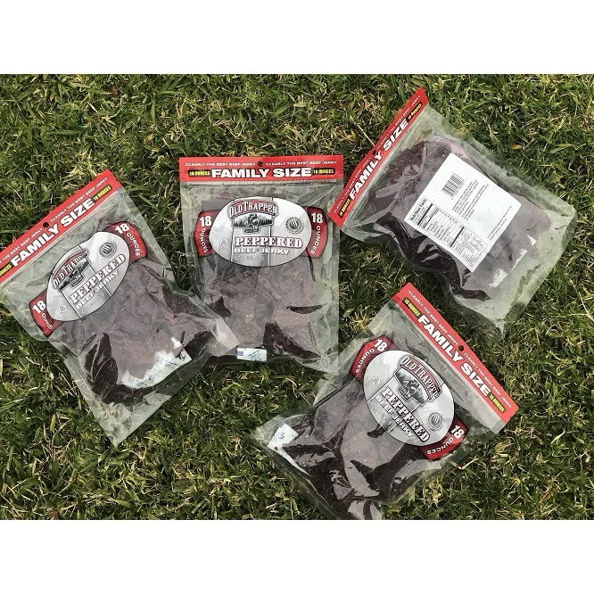 ☘️10oz / 18oz Best B4 Yr 2026 Old Trapper Beef Jerky, Peppered / Old Fashioned / Hot & Spicy| ZERO TRANS FAT-America Traditional Style