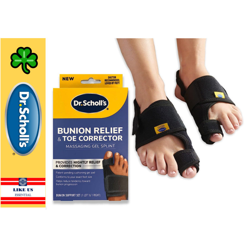 ☘️ Dr. Scholl's Bunion Relief & Toe Corrector, 1 support set (1 left, 1 right) | to relieve Bunion pain