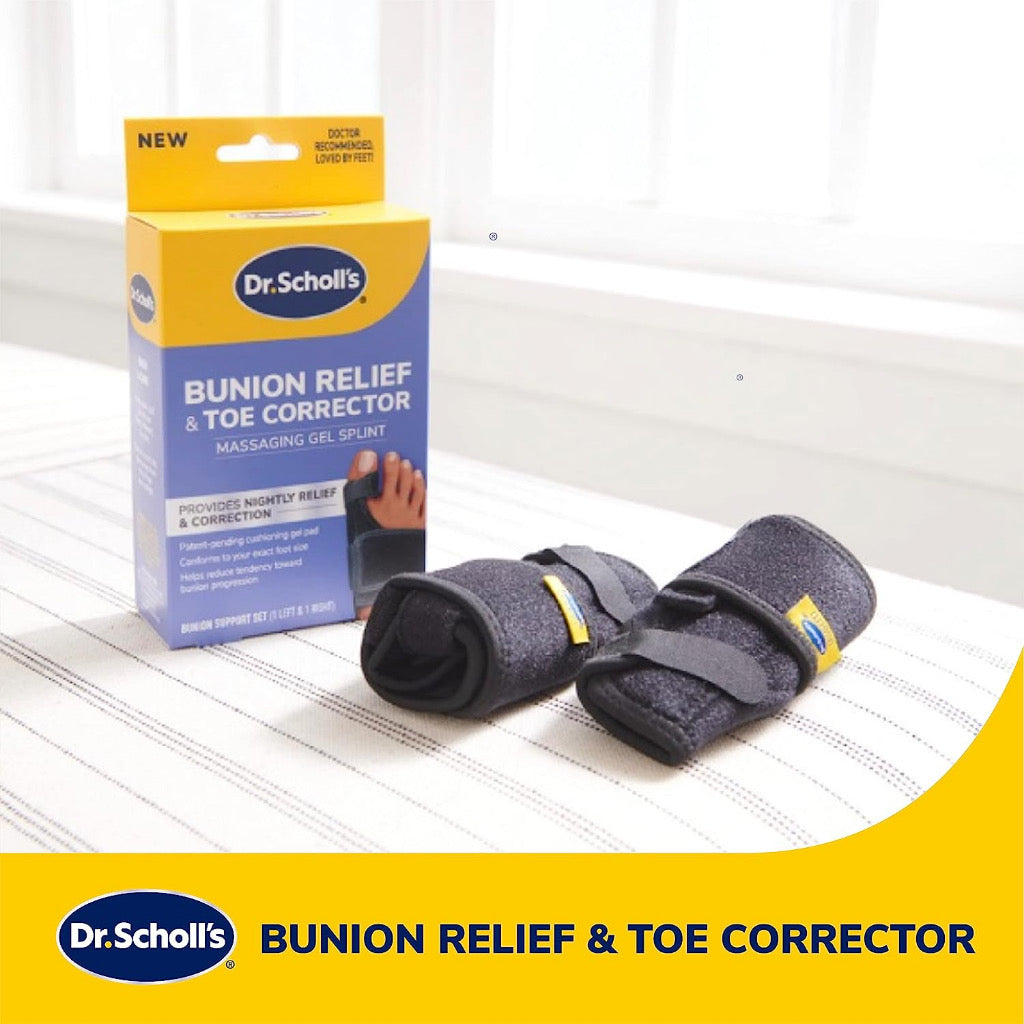 ☘️ Dr. Scholl's Bunion Relief & Toe Corrector, 1 support set (1 left, 1 right) | to relieve Bunion pain