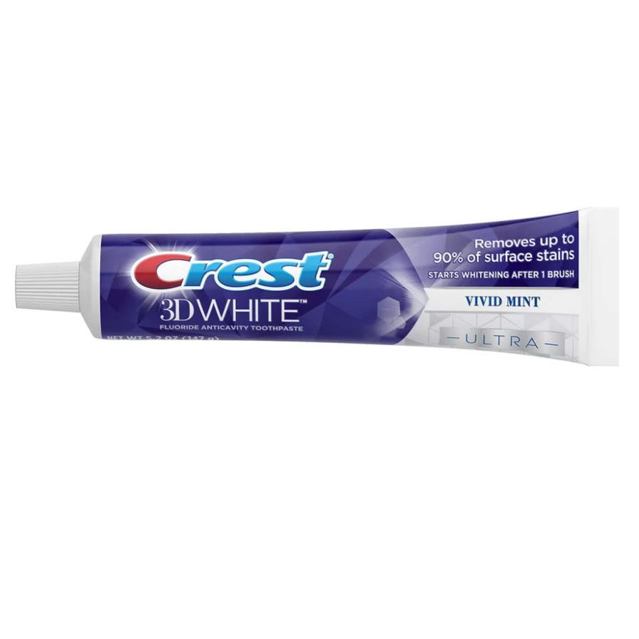 ☘️Exp 01/2026 Crest VIVID MINT 3D White Ultra Whitening Toothpaste 5.2oz per tube