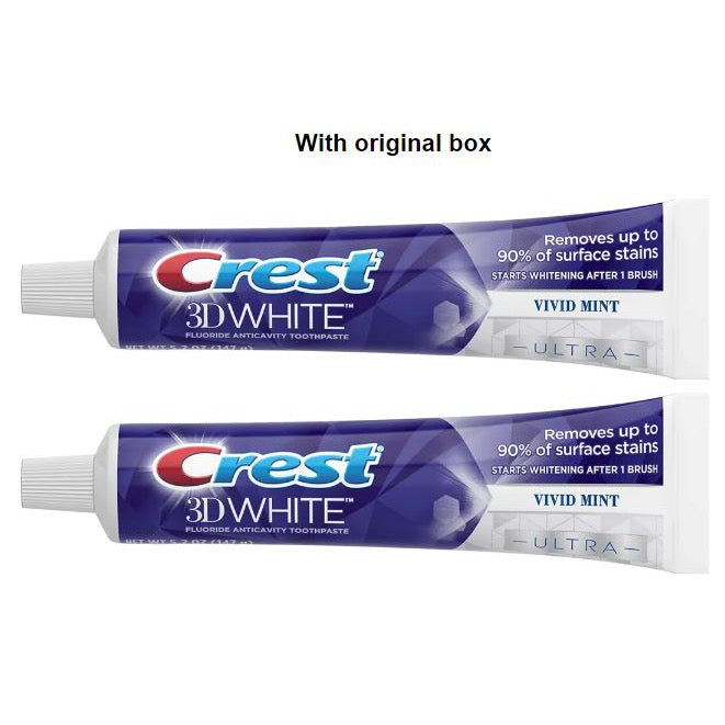 ☘️Exp 01/2026 Crest VIVID MINT 3D White Ultra Whitening Toothpaste 5.2oz per tube