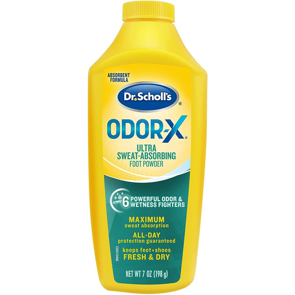 ☘️7oz (198g) Dr. Scholl's Odor-x Sweat Absorbing Foot Powder | Maximum Sweat Absorption