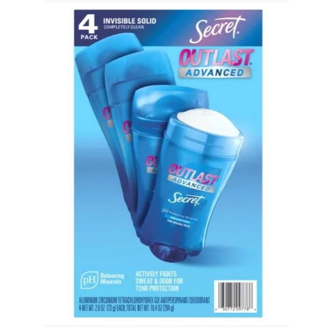 ☘️NEW! EXP 02/2026 Secret Outlast Advanced Antiperspirant Deodorant 2.6 oz,  (73g) For Women -Direct Imported From U.S.A