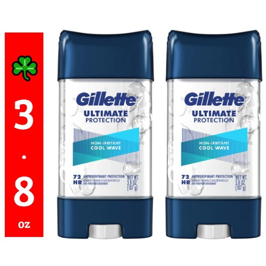 ☘️ 3.8oz Exp 09/2026 Gillette Ultimate Protection 6-in-1 Antiperspirant Deodorant Total 214g -- Import From U.S.A